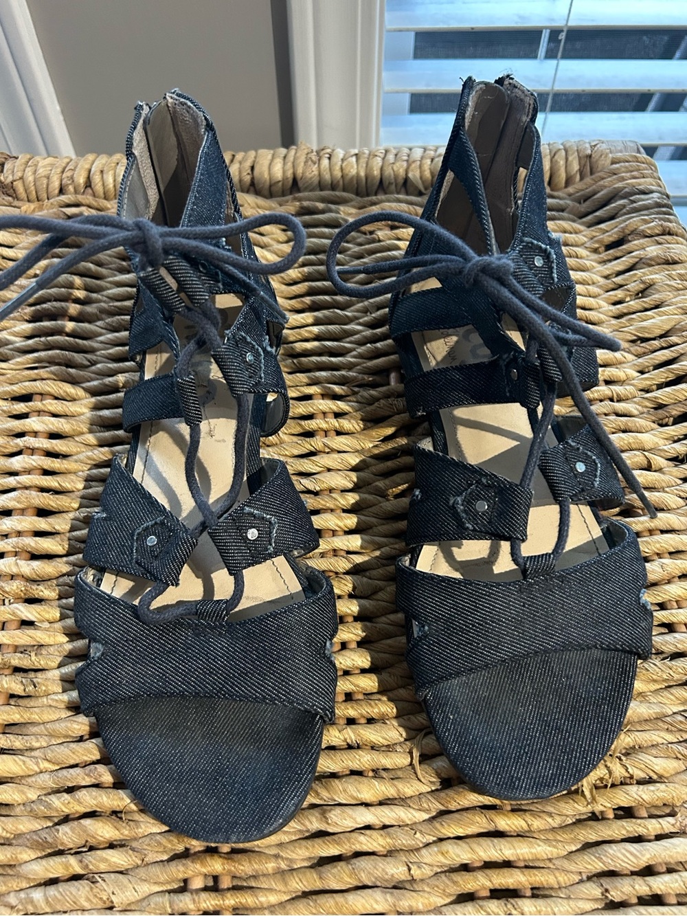 Circus by Sam Edelman Women’s Blue Gladiator Lace-Up Strappy Sandals Size 6